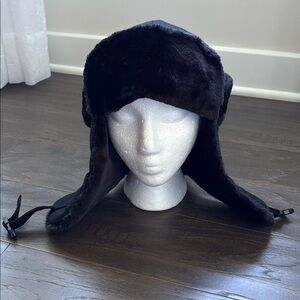 Hot Shot Insulated trapper hat/earflap,quilt lined,velvet faux fur,adjust